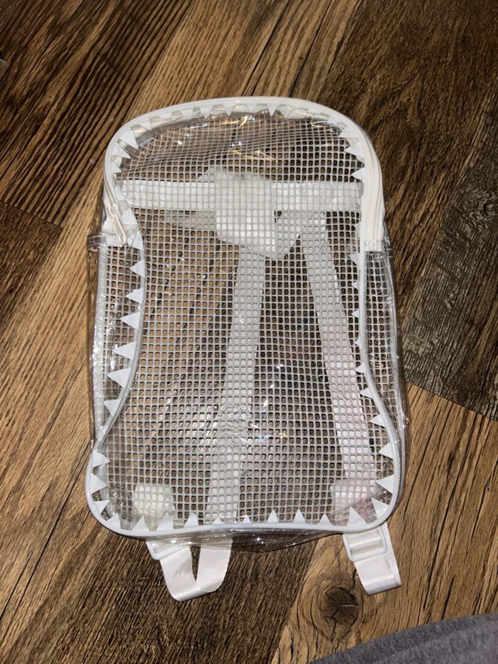 Clear White Mesh Mini Backpack